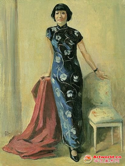 徐悲鸿 1941年的蒋碧薇肖像作品