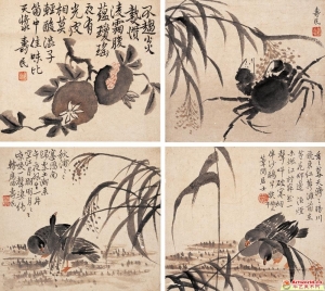 边寿民(1684-1752) 花卉动物合