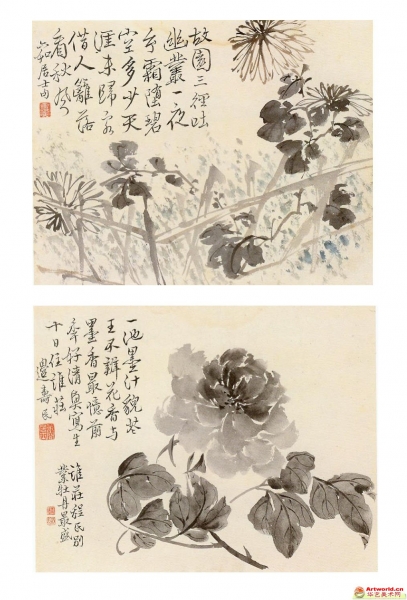 边寿民(1684-1752) 花卉动物合2