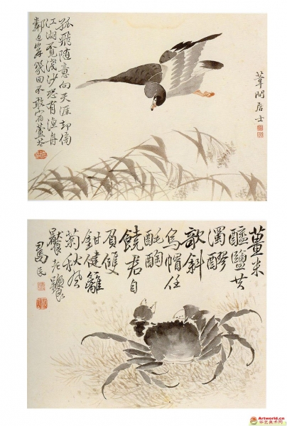 边寿民(1684-1752) 花卉动物合3