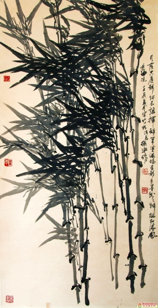 孙泳《墨竹》130X66CM-4