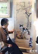 徐悲鸿国画真迹《树和猫》宜兴首次公展