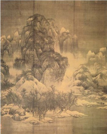 两宋、辽、金--雪景寒林图轴