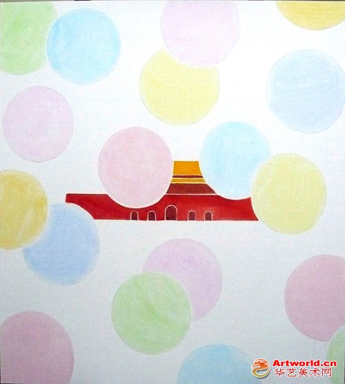 《天安门5》油画 180×200cm