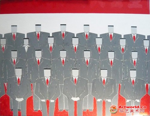《代表合影》油画 182×240cm