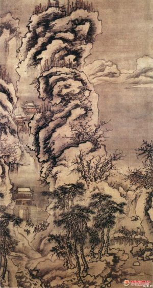 明 戴进《雪景山水图》
