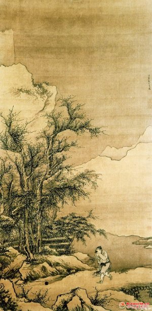 明 戴进《涉水返家图》