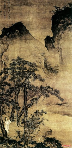 明 杜堇《山水人物图》