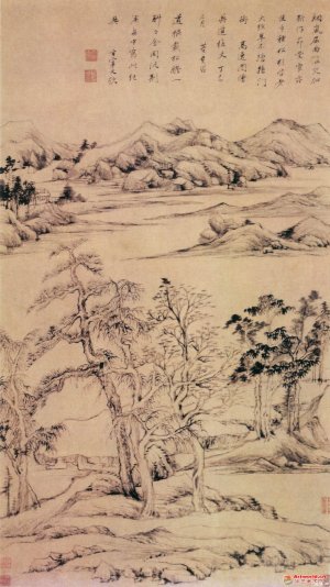 明 董其昌 《高逸图》