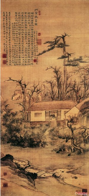 清 高凤翰《草堂艺菊图》