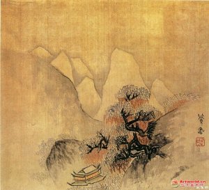 清 傅眉《丘壑磊珂图》