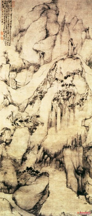 清 戴本孝《天台异松图》