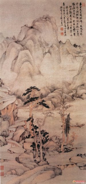 清 戴本孝《烟波杏霭图》