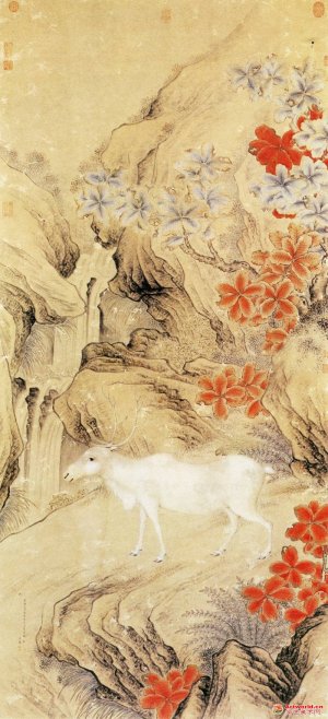 清 贺清泰《贲鹿图》