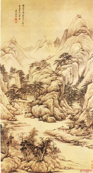 清 黄鼎《山水图》