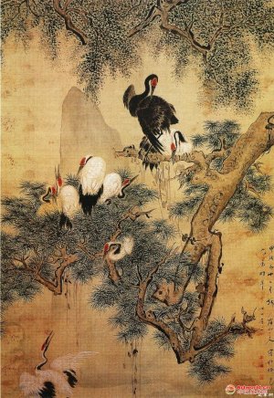 清 华喦《松鹤图》