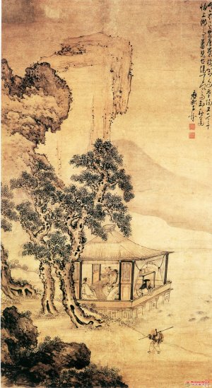 清 黄慎《湖亭秋兴图》