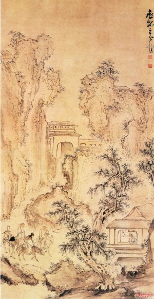 清 黄慎《携琴访友图》