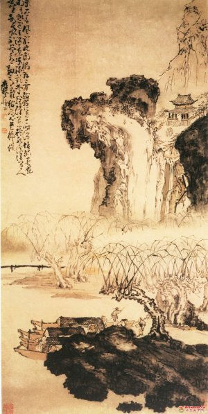清 黄慎《归舟图》