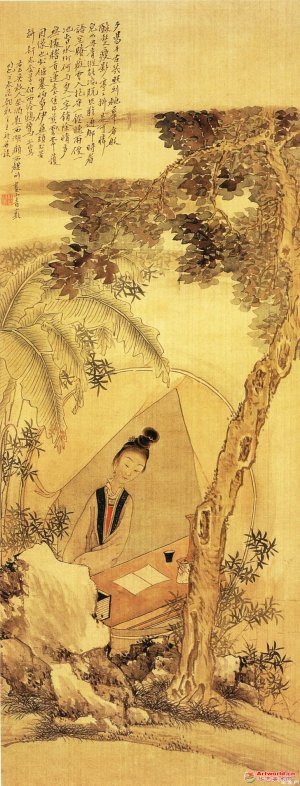 清 顾洛《小青小影图》