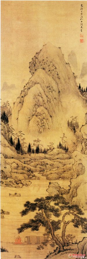 明 关思《松溪渔笛图》