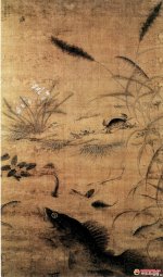 明 刘节《鱼蟹图》