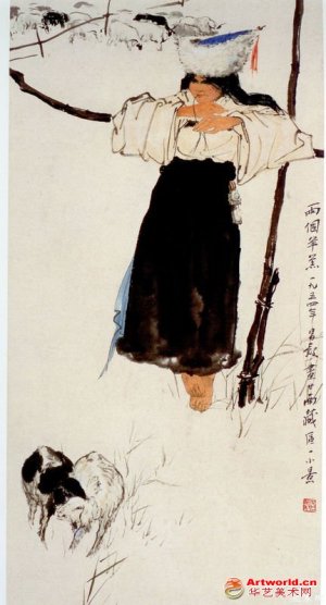  周昌谷《两个羊羔》 