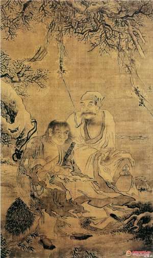 清 蒋贵《寒山拾得图》