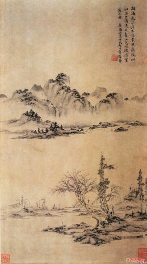 明 居节《潮满春江图》