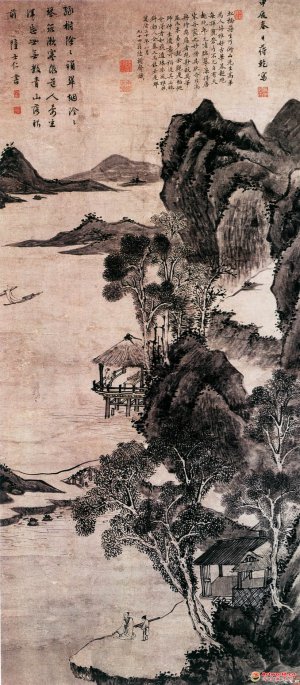 明 蒋乾《抱琴独坐图》