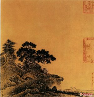 宋 贾师古《岩关古寺图》