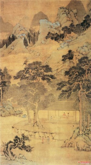 明 陆师道《乔柯翠林图》