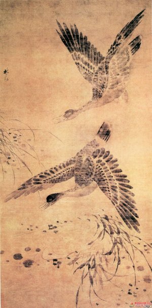明 林良《芦雁图》