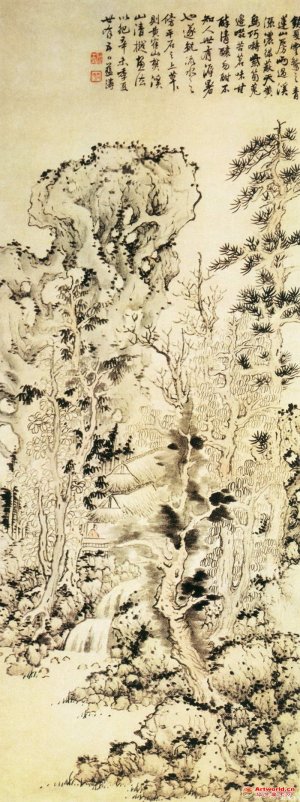 清 蓝涛《销夏图》
