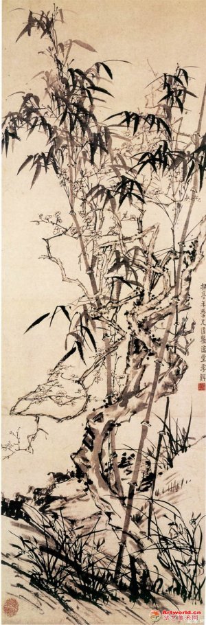  清 李鱓《梅兰竹图》 