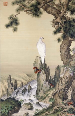 清 郎世宁《嵩献英芝图》
