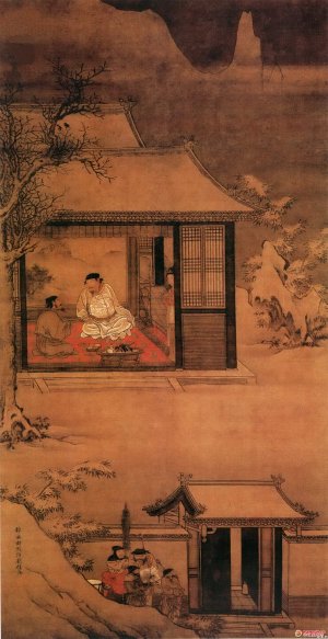 明 刘俊《雪夜访普图》