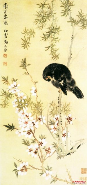 清 马元驭《南溪春晓图》