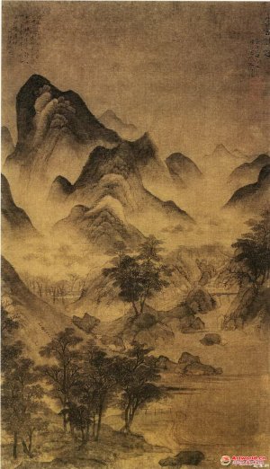 元 马琬《暮云诗意图》