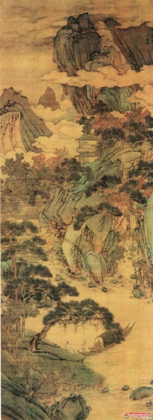 明 沈周《云际停舟图》