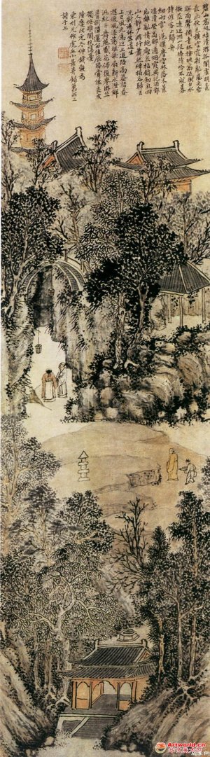 明 钱毂《虎丘前山图》