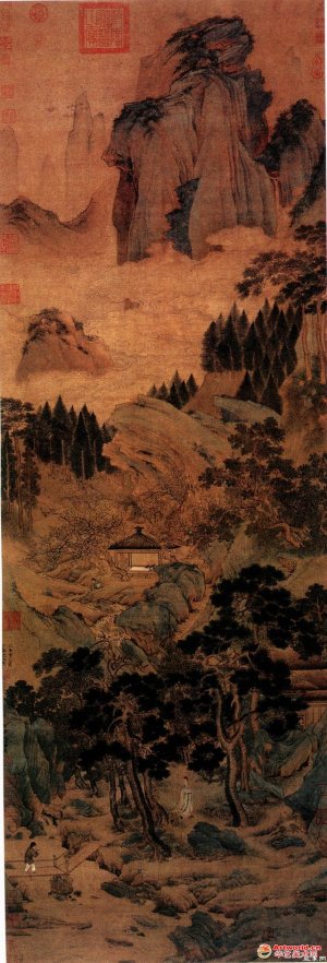  明 仇英《桃村草堂图》 