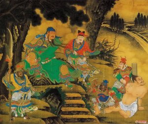 明 商喜《关羽擒将图》