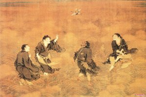  明 商喜《四仙拱寿图》 