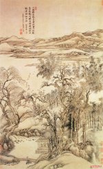 清 王翚《秋树昏鸦图》