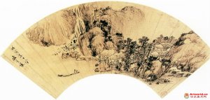 明 盛茂烨《山水图》扇面