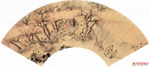 明 盛茂烨《春夜宴桃李园图》