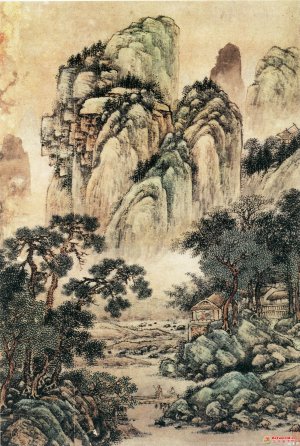 明 邵弥《溪亭访友图》