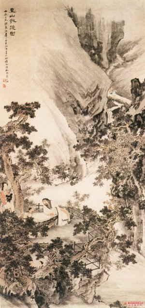 清 苏六朋《东山报捷图》