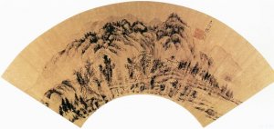 杨文骢《山水图》 扇面